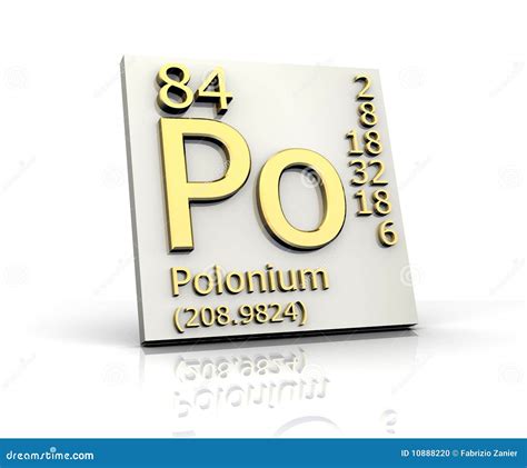 Polonium Form Periodic Table Of Elements Stock Illustration - Image ...