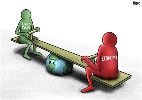 Cronavirus cases and economy | Cartoon Movement