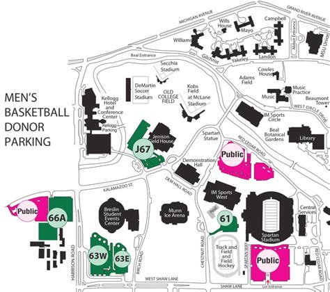 Michigan State Football Parking Lot Map - Printable Map