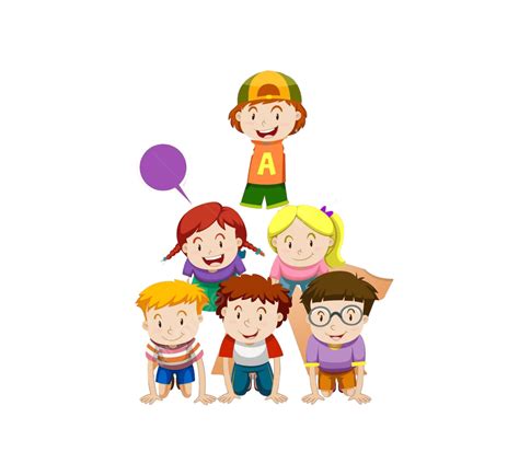 Children Playing Human Pyramidon Button Girl Art Student Vector, Girl, Art, Student PNG and ...