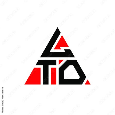 LTO triangle letter logo design with triangle shape. LTO triangle logo ...