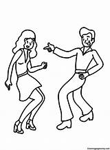 Baile Bailando Pareja Mexicano Bailables Sketch Coloring Page sketch template
