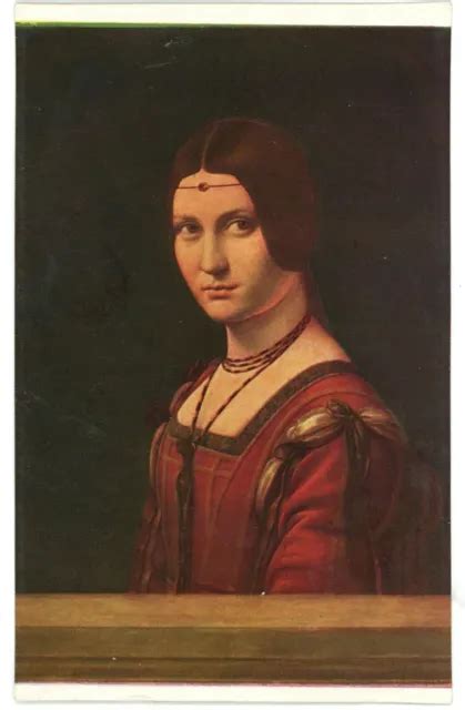 LUCREZIA CRIVELLI PAINTING By Leonardo da Vinci, Louvre Museum Paris Postcard $6.97 - PicClick
