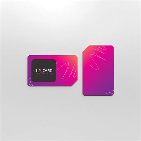 Premium PSD | Sim card mockup