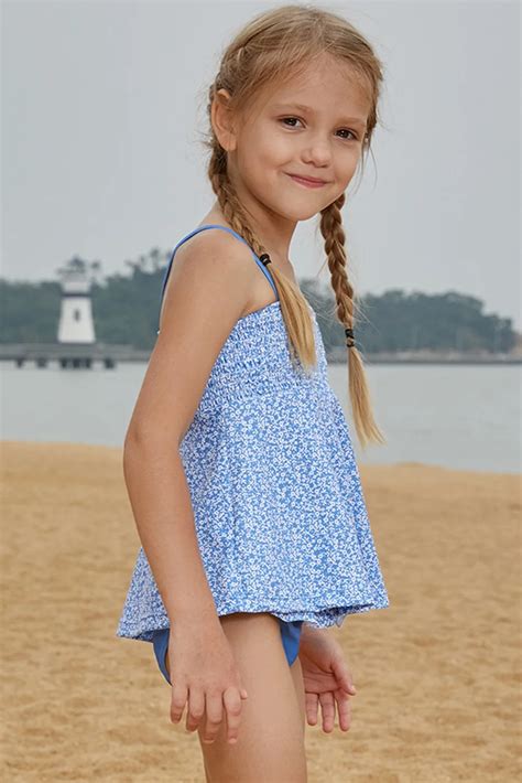 New Summer Girls Children Bikini Set Close fitting Elastic Stripe Swimsuit Girls Split Two ...