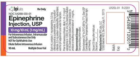 Epinephrine Injection: Package Insert / Prescribing Information - Drugs.com