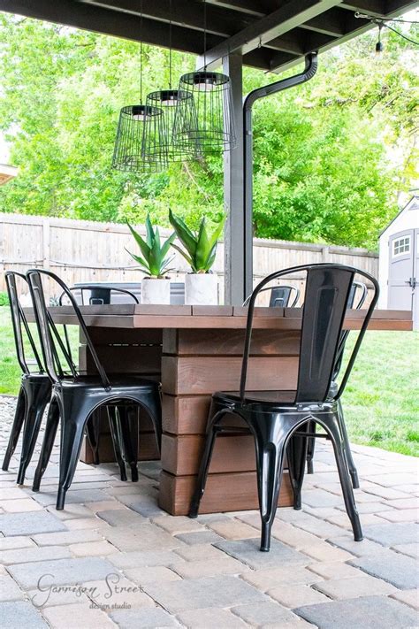 DIY Outdoor Dining Table Full Tutorial | Garrison Street Design Studio ...