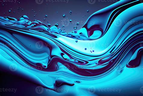 Glossy blue abstract liquid background. Creative art and wallpaper concept. 23885520 Stock Photo ...