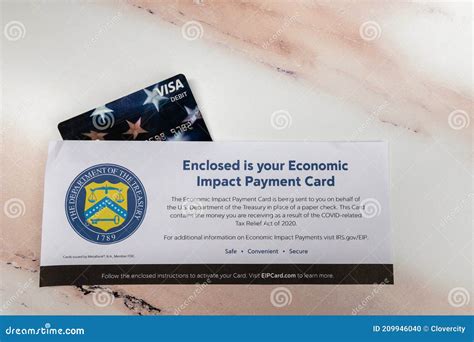 Economic Impact Stimulus Visa Debit Card Editorial Image - Image of ...