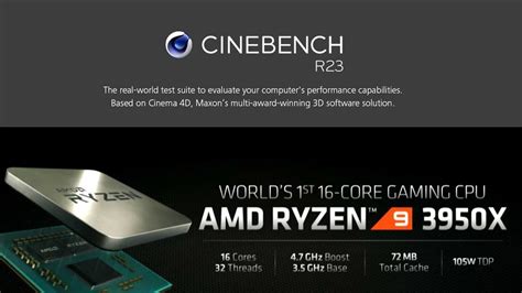 AMD Ryzen 9 3950x Benchmark - Cinebench R23 - YouTube