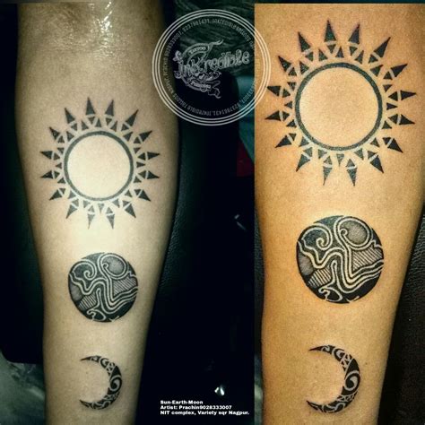 Abstract Unique Sun And Moon Tattoo - Viraltattoo