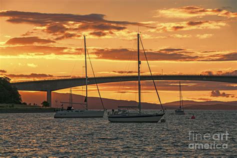 Skye Bridge Sunset Photograph by Chris Thaxter - Fine Art America