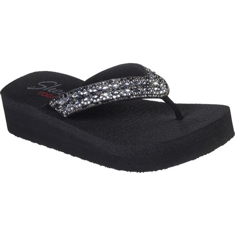 Skechers Womens Vinyasa Glory Day Platform Flip Flops