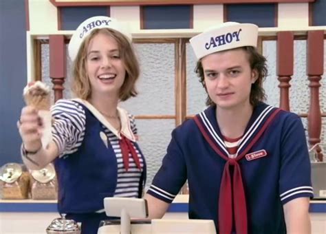 Stranger Things Season 3 - Scoops Ahoy at the mall food court ...