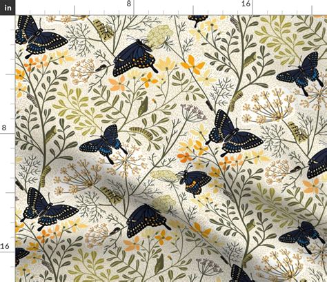 Black Swallowtail Habitat Small Fabric | Spoonflower