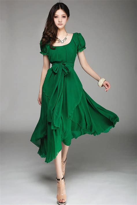 2015 Slim lady long fashion chiffon dress big size woman fashion dress vestidos de madrinha ...