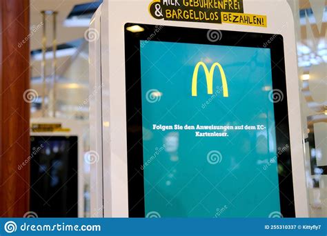 Electronic Menu with Logo of the Restaurant McDonald`s in Lobby of ...