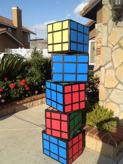 Three Crafty Cousins: DIY Rubix Cubes 80's Theme