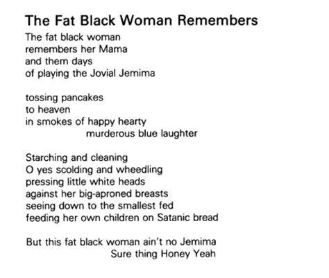 The Fat Black Woman Remembers by Grace Nichols | The Feminist Poetry ...