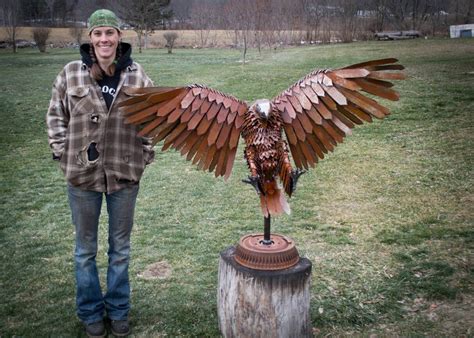 Flying Eagle Fine art metal sculpture