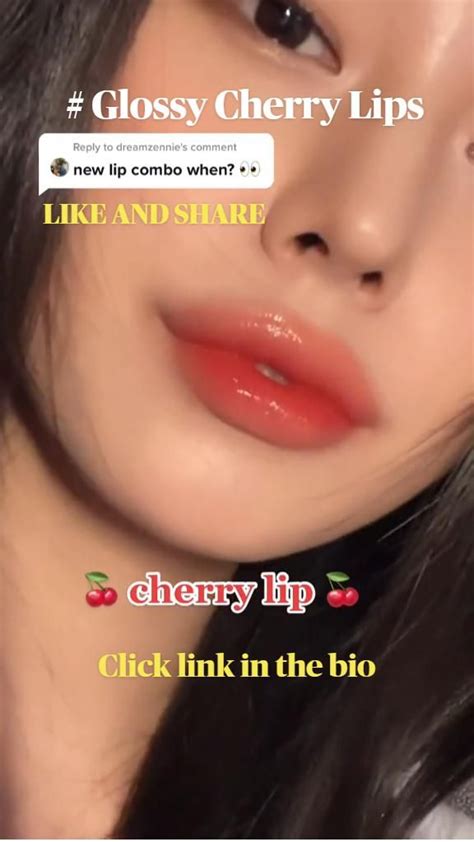 WOMEN GLOSSY CHERRY LIPSCARE #lip aesthetics #gloss #lipcare | Makeup tutorial, Red lipstick ...