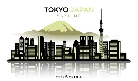 Tokyo Japan Silhouette Skyline Vector Download