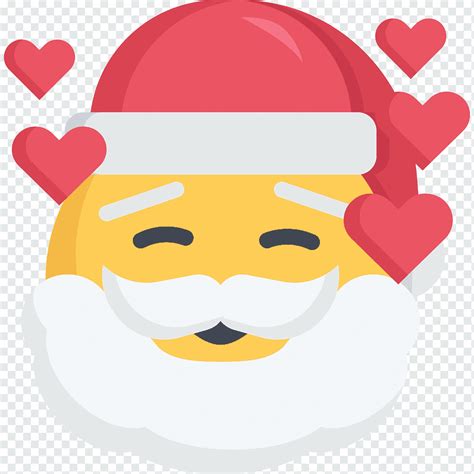 Natal, emoji, inlove, amor, papai noel, ícone de Santa Emojis, png ...