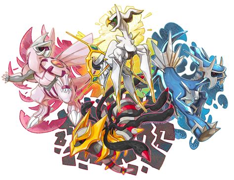 Creation Trio + Arceus by Twarda8 on DeviantArt