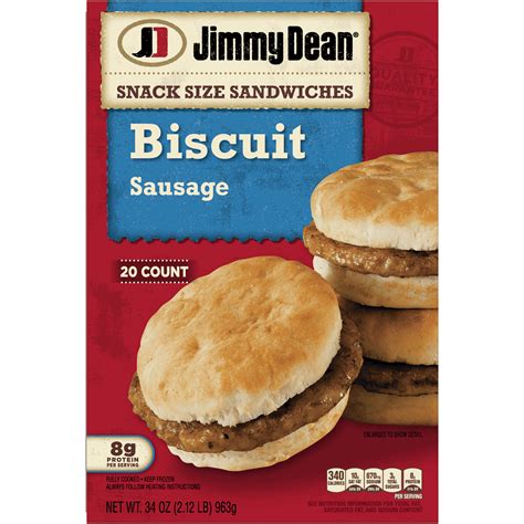 Jimmy Dean® Snack Size Sausage Biscuit Sandwiches, 20 Count (Frozen) - Walmart.com - Walmart.com