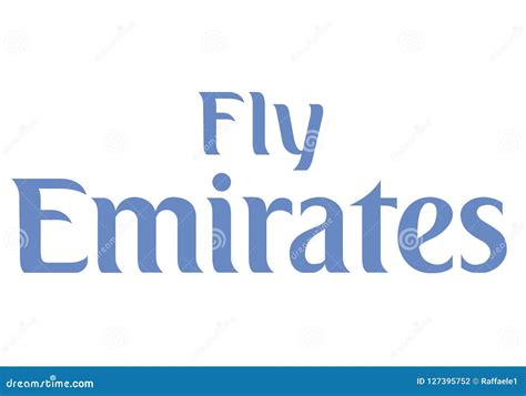 Fly Emirates Logo editorial photography. Illustration of airlines - 127395752