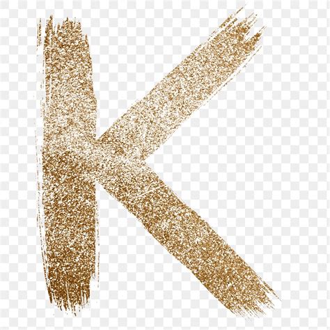 Gold png k letter brushed | Premium PNG Sticker - rawpixel