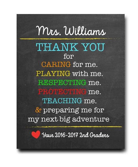 Thank You Teacher Print | Teacher appreciation quotes, Teacher thank ...