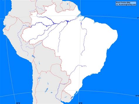 Brazil Outline Map - A Learning Family