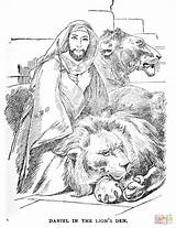 Daniel And The Lions Den Coloring Page sketch template