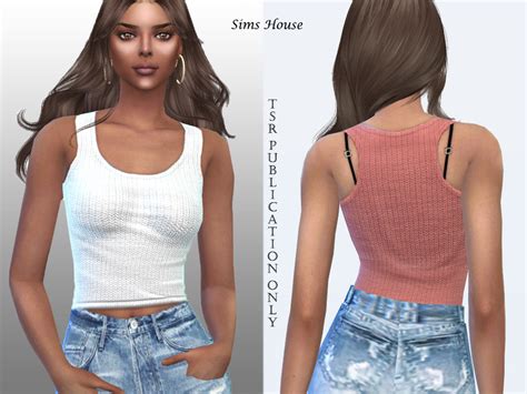 Sims House's Women's T-shirt fitting basic colors | Sims 4 clothing ...