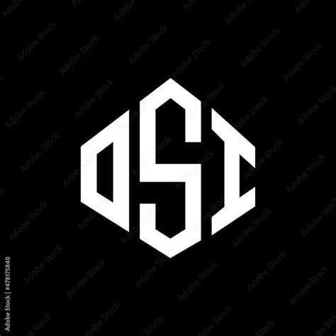 OSI letter logo design with polygon shape. OSI polygon and cube shape ...