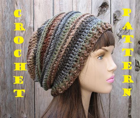 CROCHET PATTERN!!! Crochet Hat - Slouchy Hat, Crochet Pattern PDF,Easy ...