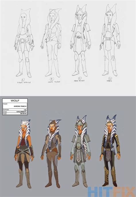 Oh wow! This is the concept art for Ahsoka in Rebels!! They all look so ...