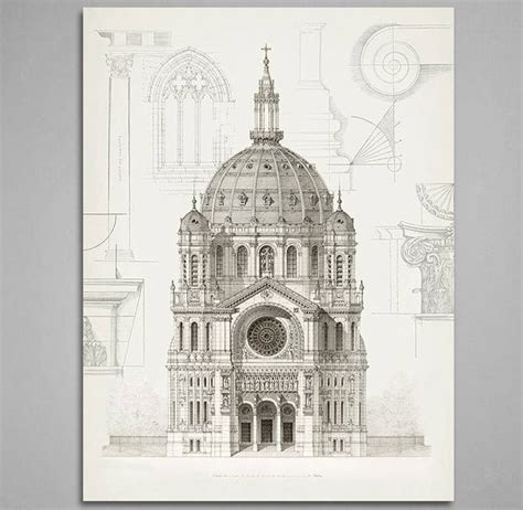 3 Set Architectural Art Prints Architecture Drawing Roman - Etsy UK