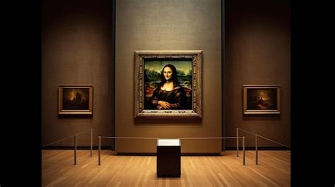 Premium AI Image | A museum with a painting of a woman in a painting.