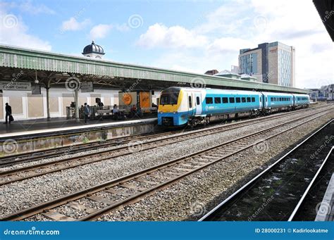 Cardiff train station editorial photo. Image of europe - 28000231