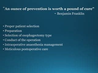 Post esophagectomy complications | PPT