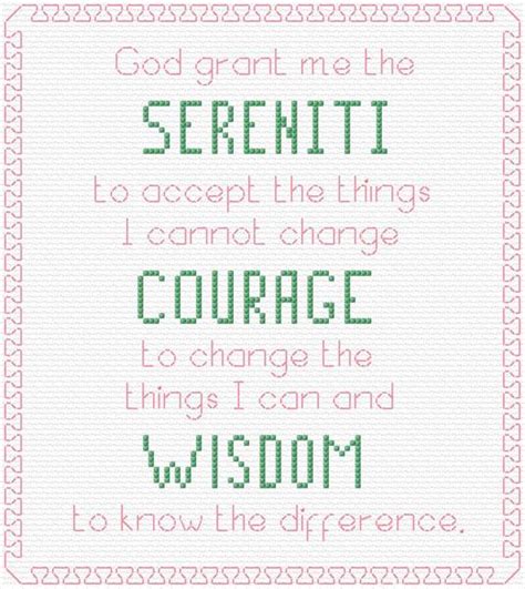 Serenity Prayer - Cross-Stitch Designs