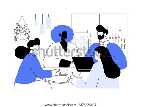 Business Meeting Isolated Cartoon Vector Illustrations Stock Vector ...