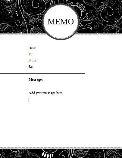 Free Microsoft Word Memo Template