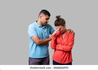 Portrait Unhappy Worried Young Couple Casual Stock Photo 1868606995 ...