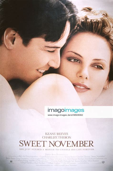 SWEET NOVEMBER, US poster, from left Keanu Reeves, Charlize Theron, 2001, Warner Brothers ...