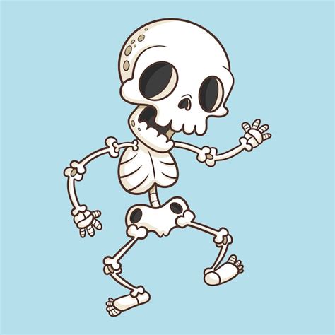 Cute Cartoon Skeleton