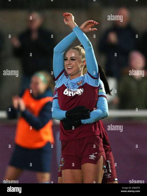 West Ham United's Alisha Lehmann celebrates after scoring her side's ...