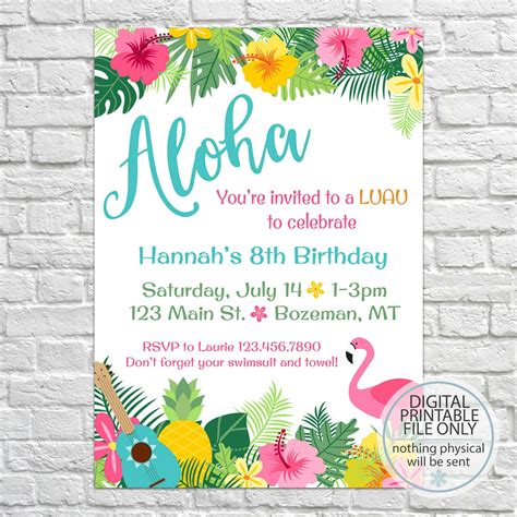 View Luau Party Invites Pics | US Invitation Template